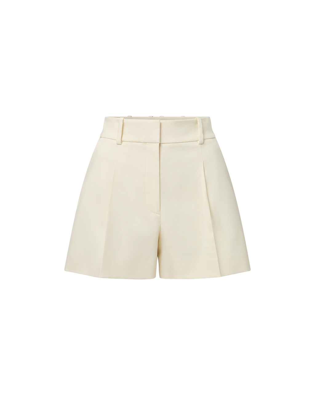Veronica Beard Cream tailored shorts with pleats