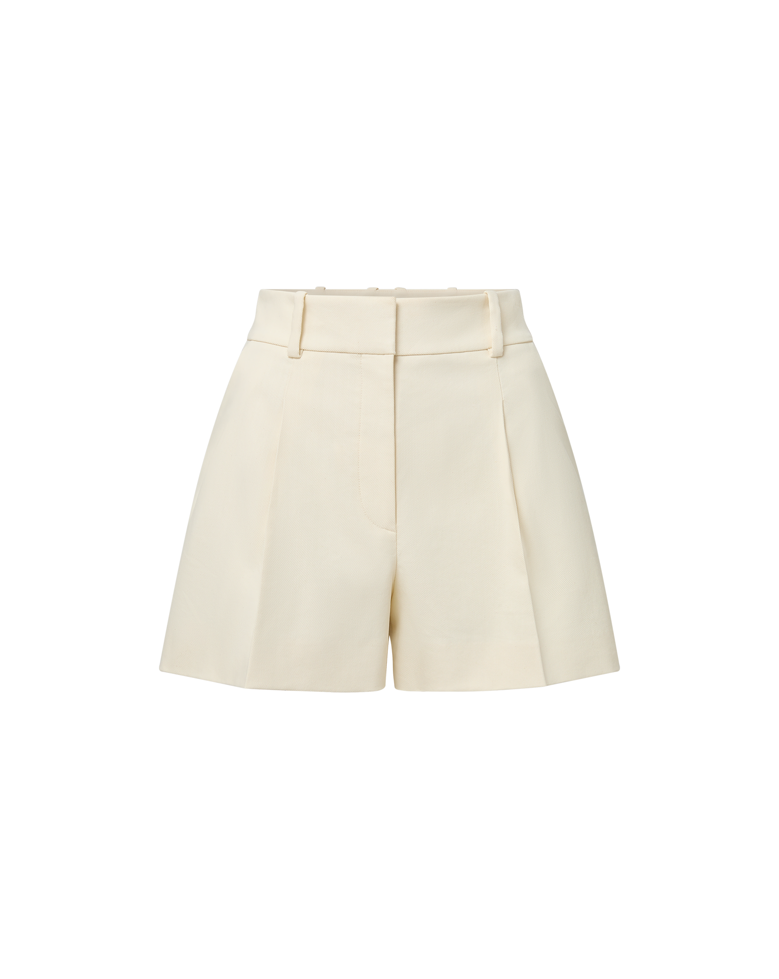 Veronica Beard Cream tailored shorts with pleats