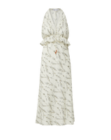 Veronica Beard Dominick Floral Midi Dress - Dove White Multi