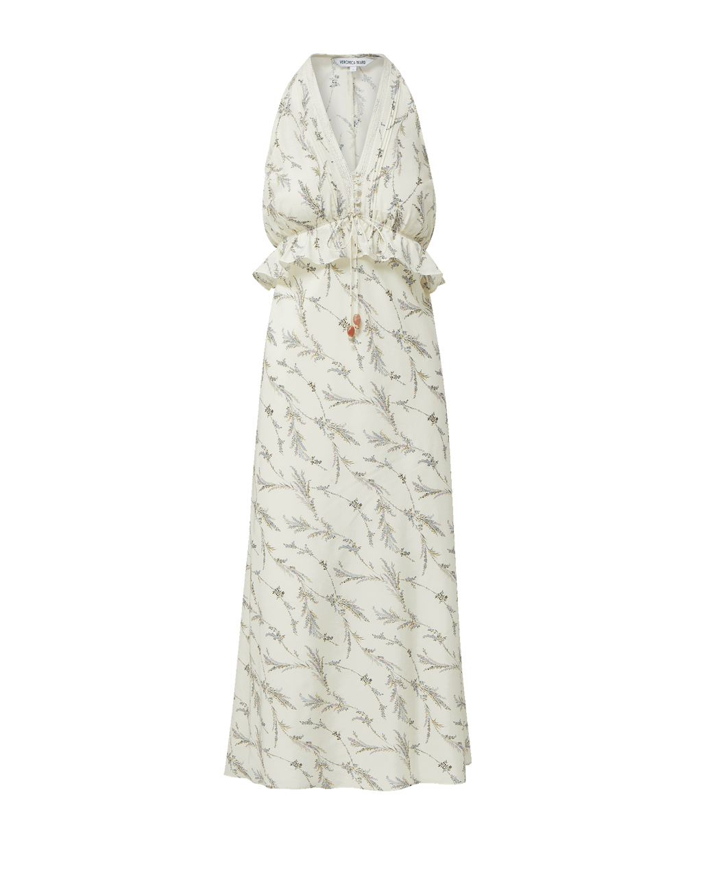 Veronica Beard Dominick Floral Midi Dress - Dove White Multi