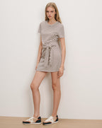 Veronica Beard White and black striped mini dress with a
