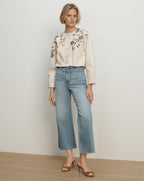 Veronica Beard Emeren Embroidered Jacket - Ecru