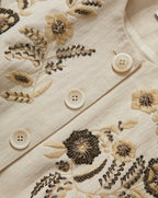 Veronica Beard Emeren Embroidered Jacket - Ecru