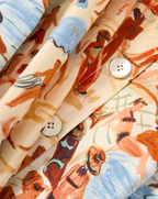 Veronica Beard White tank top and a colorful printed midi