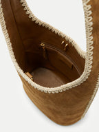 Veronica Beard Whipstitch Loop Bag - Acorn
