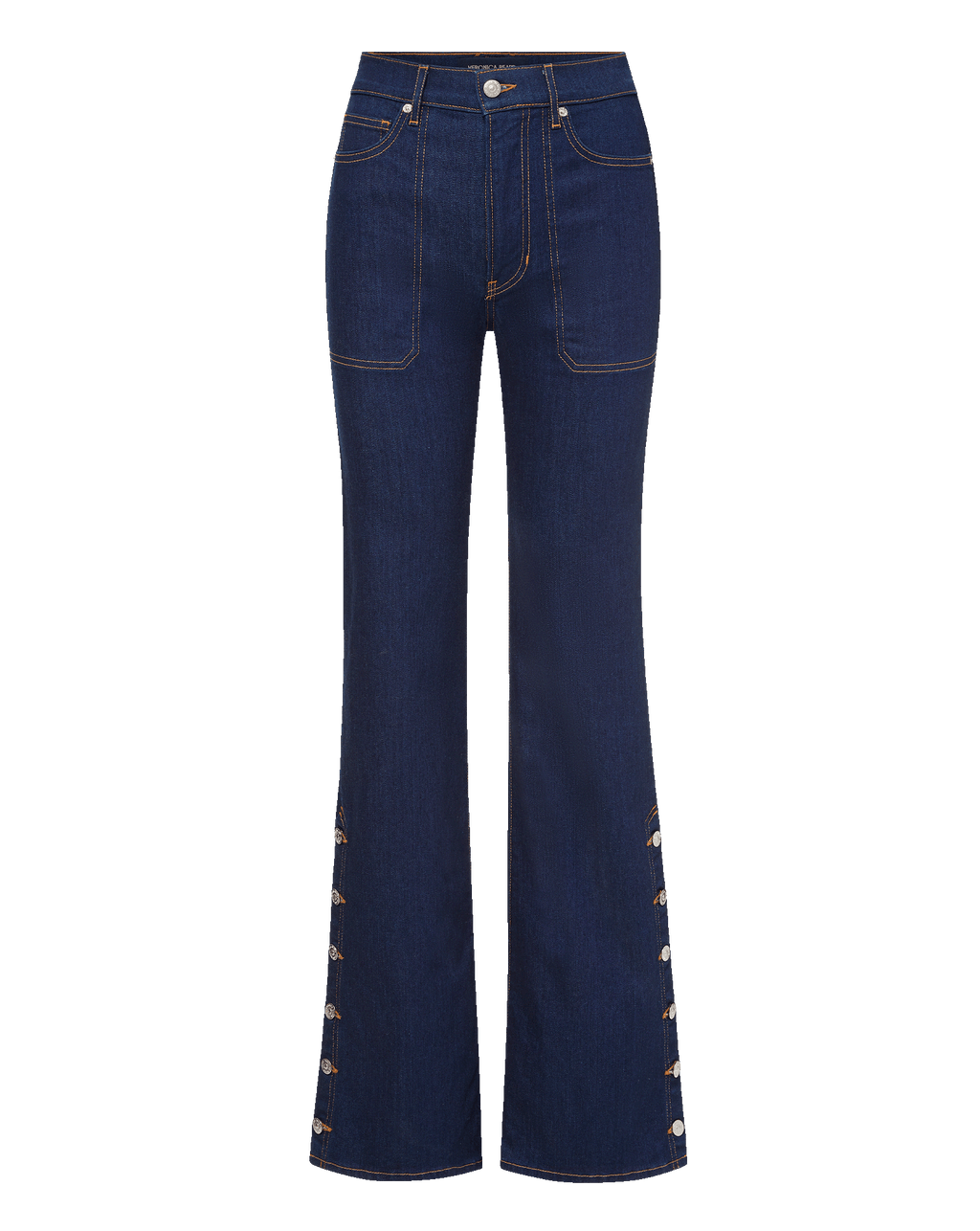 Veronica Beard Brown ribbed tank top, dark wash wide-leg jeans