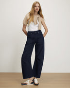 Veronica Beard Sloan Barrel Jean - Navy Stone