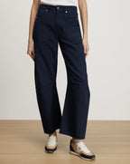 Veronica Beard Sloan Barrel Jean - Navy Stone