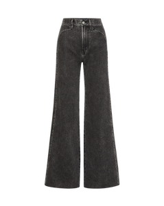 Veronica Beard Black acid wash jeans with silver studding.