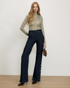 Veronica Beard Nuvia Plaid Top - Loden Multi