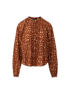 Veronica Beard Brown floral blouse and rust-colored pants