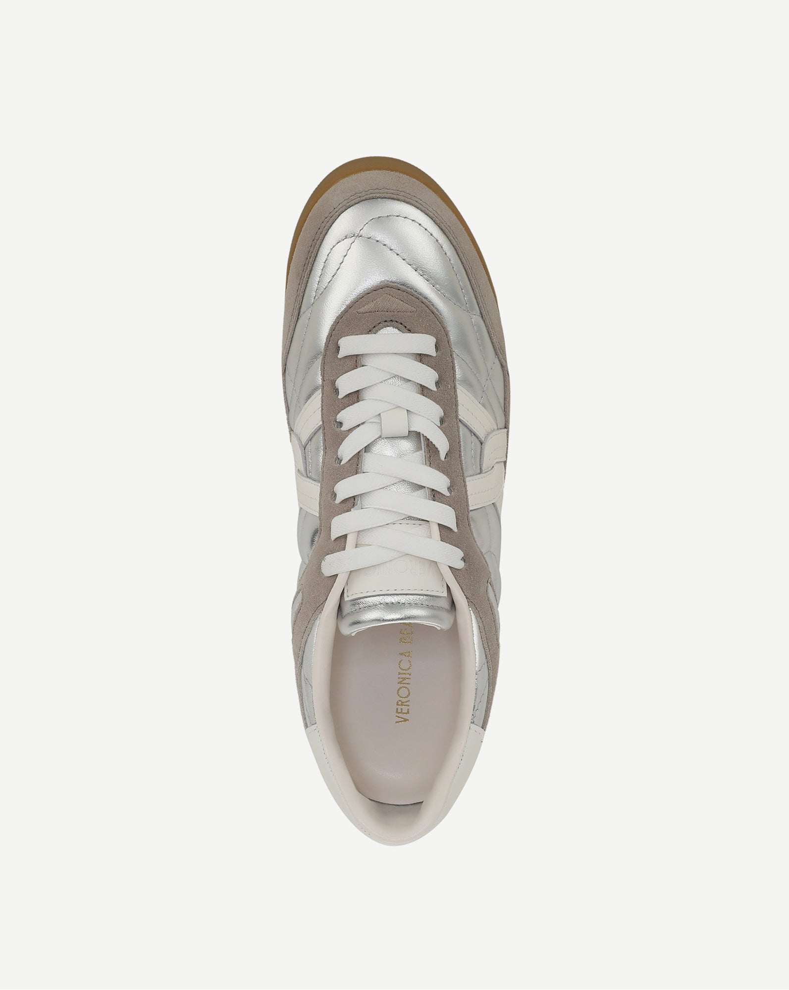 Natalia Suede Sneaker in Silver/Grey | Veronica Beard