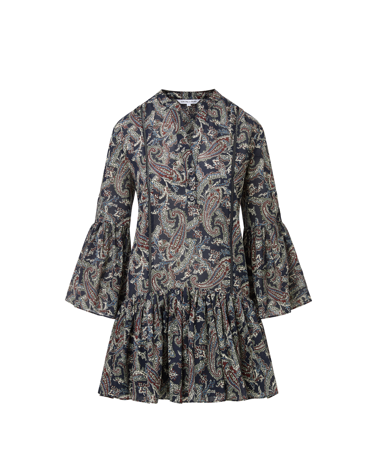 Veronica Beard Novessa Paisley Mini Dress | Navy Multi