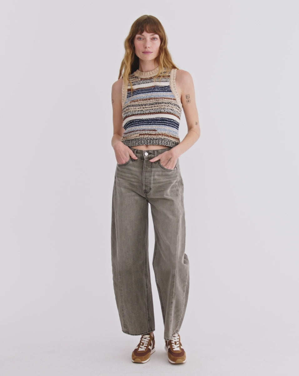 Veronica Beard Ryder Barrel Jean - Volcanic Dust