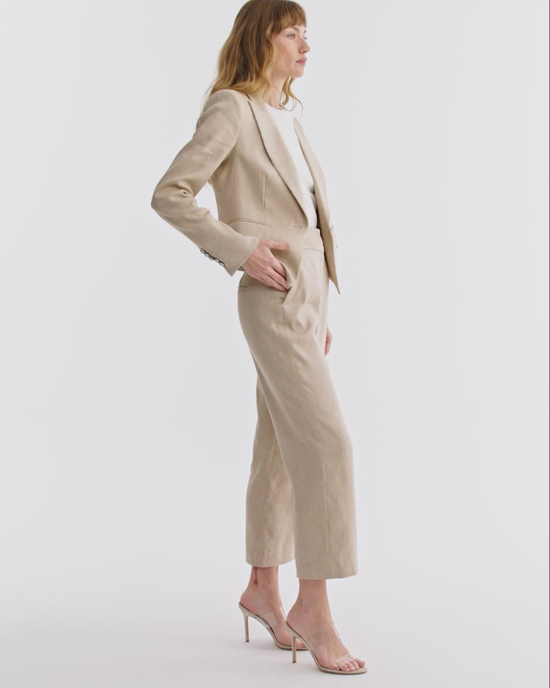 Veronica Beard Hosanna Dickey Jacket - Khaki Melange