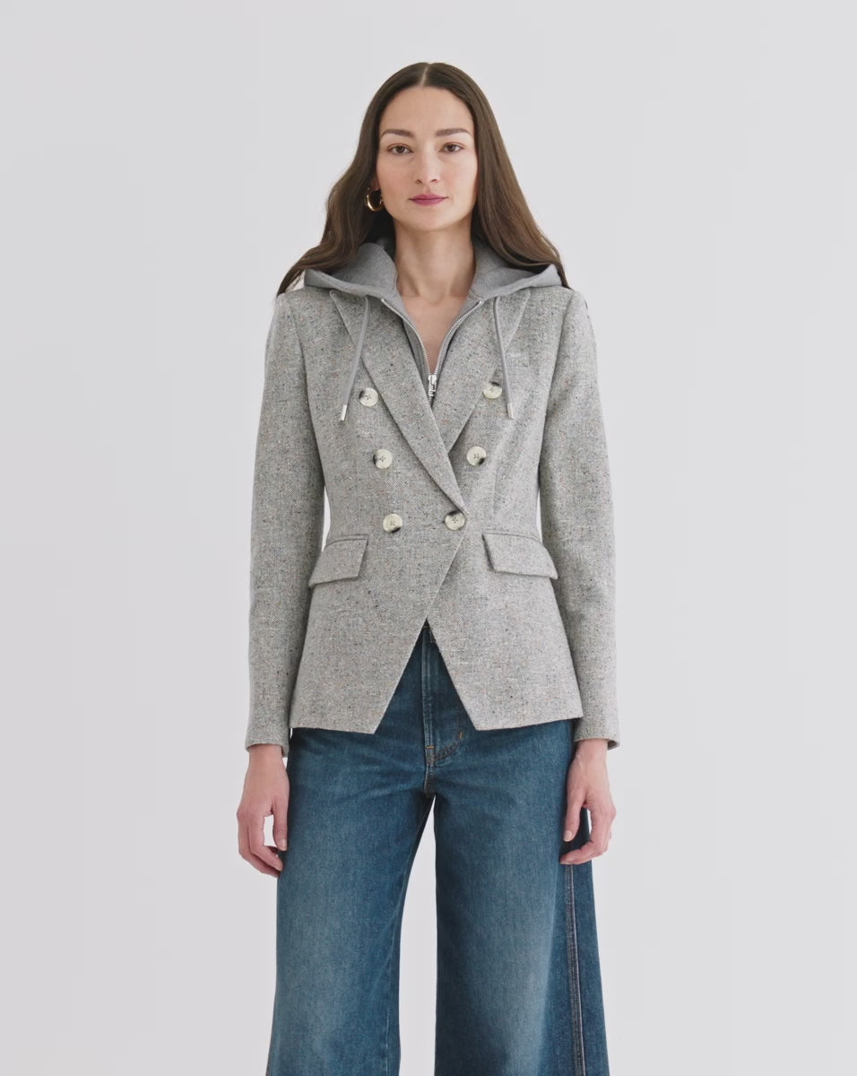 Veronica Beard Miller Dickey Jacket - Antique Blue Melange