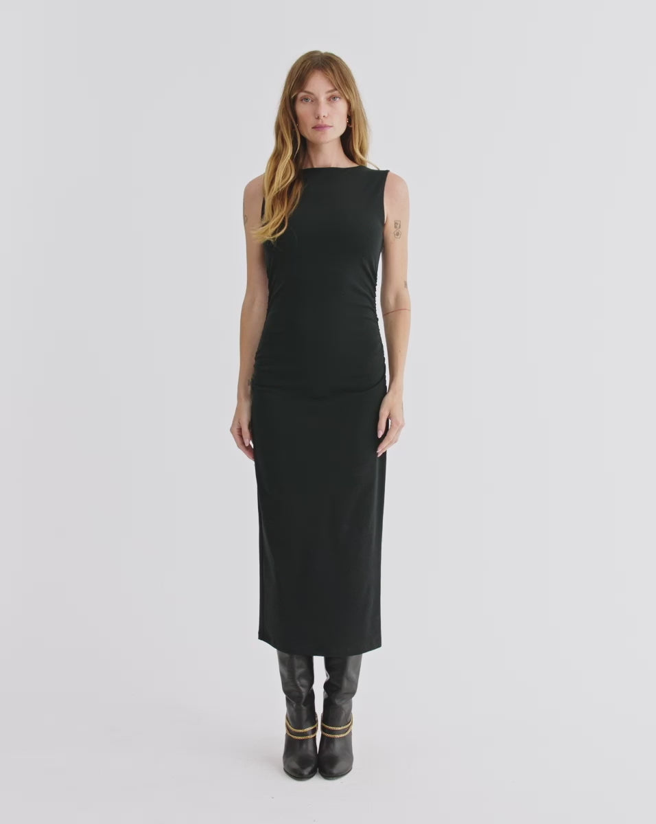 Veronica Beard Charissa Stretch-Cotton Midi Dress - Black