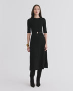 Veronica Beard Elthea Belted Midi Dress - Black