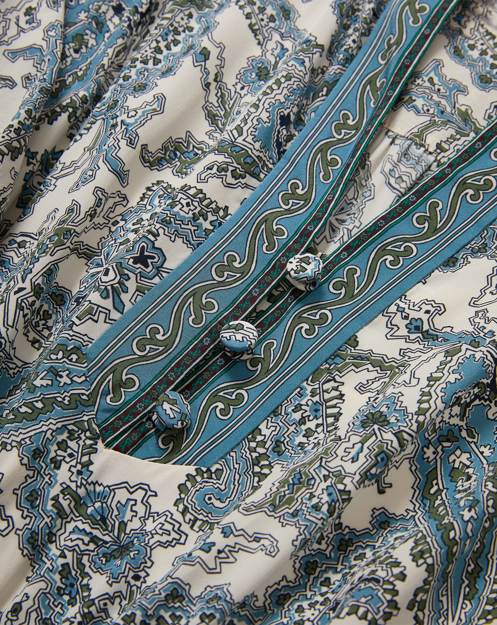 Veronica Beard Sama Paisley Maxi Dress - Ecru Multi