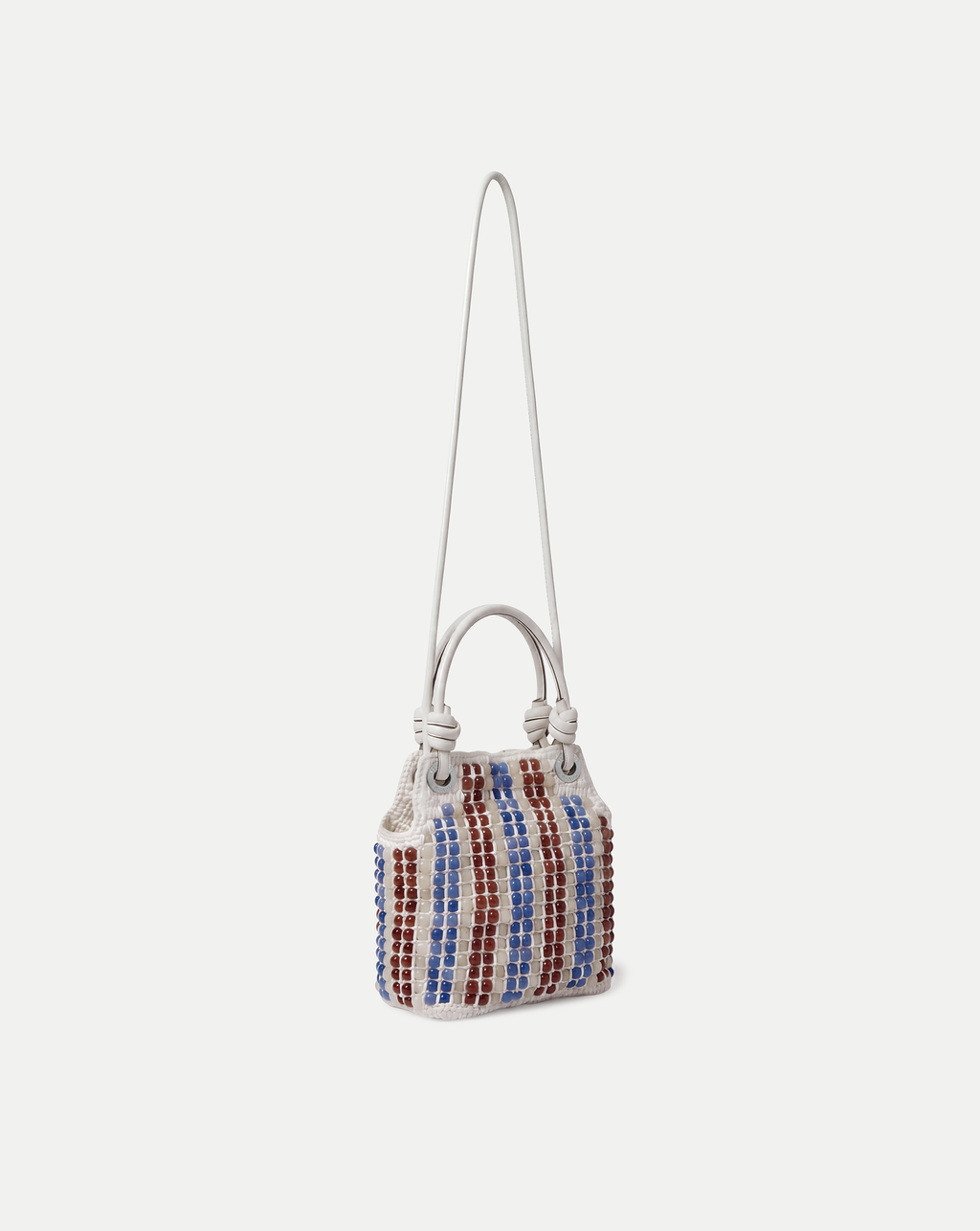 Veronica Beard Beaded Slouch Bag - Off-White Multi