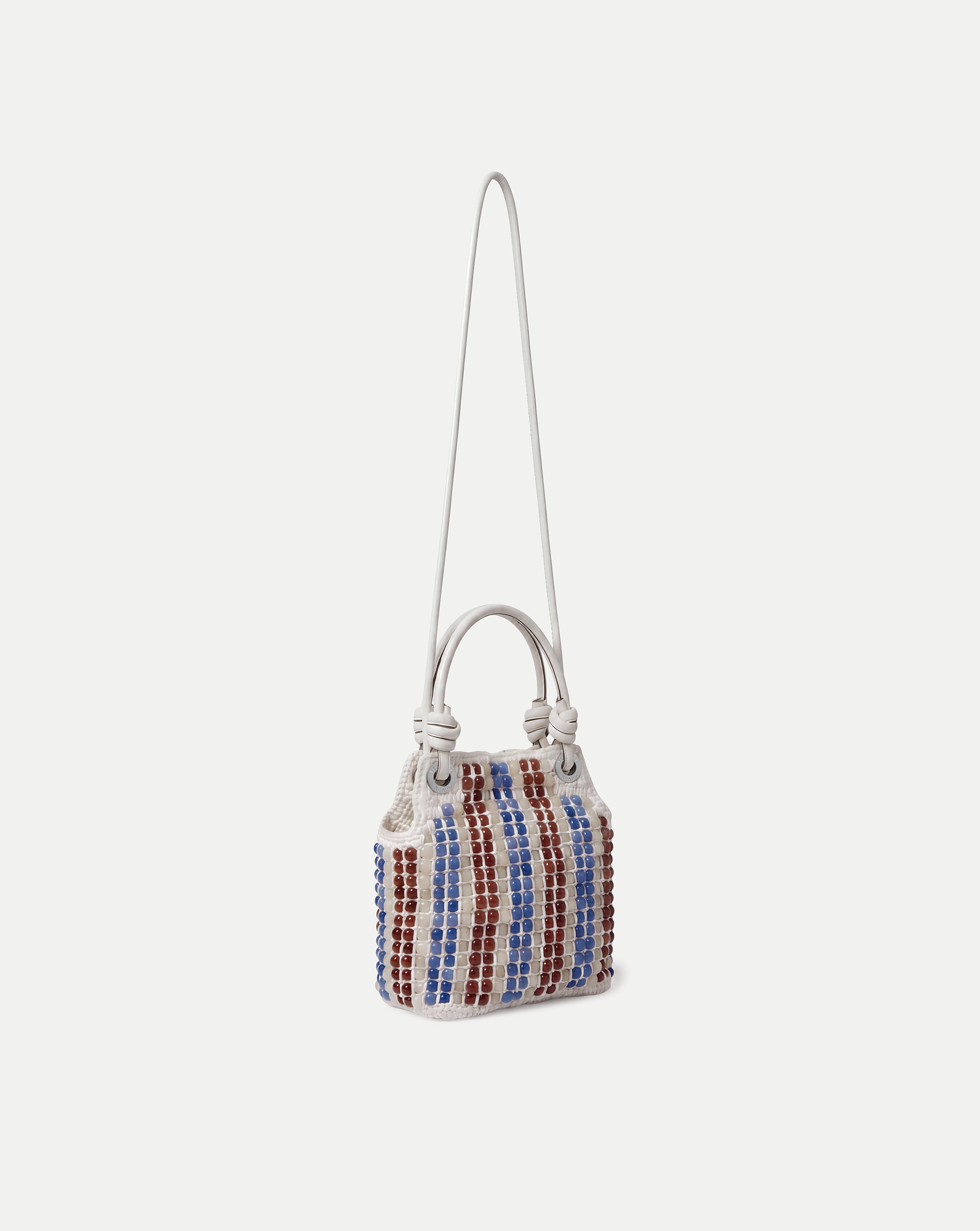 Veronica Beard Beaded Slouch Bag - Off-White Multi