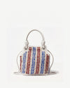 Veronica Beard Beaded Slouch Bag - Off-White Multi