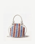 Veronica Beard Beaded Slouch Bag - Off-White Multi