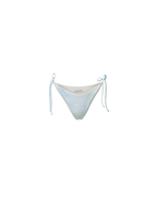 Veronica Beard White bikini with shell print triangle top and