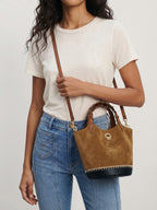 Veronica Beard Suede Anchor Bag - Acorn Multi