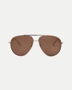 Veronica Beard The Flare Aviator Sunglasses - Dark Brown