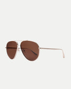 Veronica Beard The Flare Aviator Sunglasses - Dark Brown