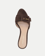 Veronica Beard Tia Buckle Sandal - Espresso