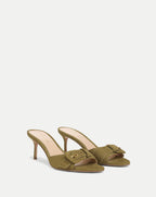 Veronica Beard Tia Buckle Sandal - Fennel Green