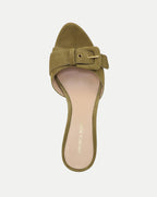 Veronica Beard Tia Buckle Sandal - Fennel Green