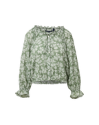 Veronica Beard Williamsen Floral Blouse - Sage/Dove