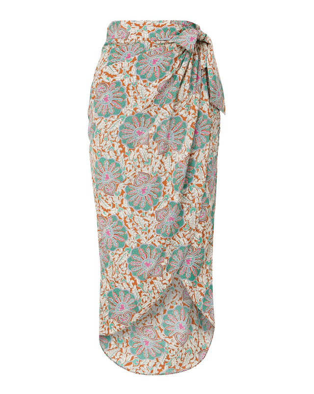 Allaire Medallion-Floral Skirt