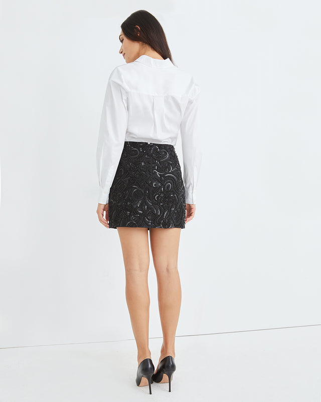 Elten Embellished Miniskirt - Black - 4