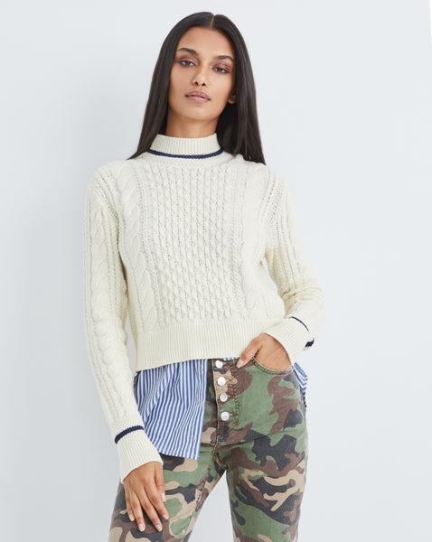 Fritz Mixed Media Sweater | Veronica Beard