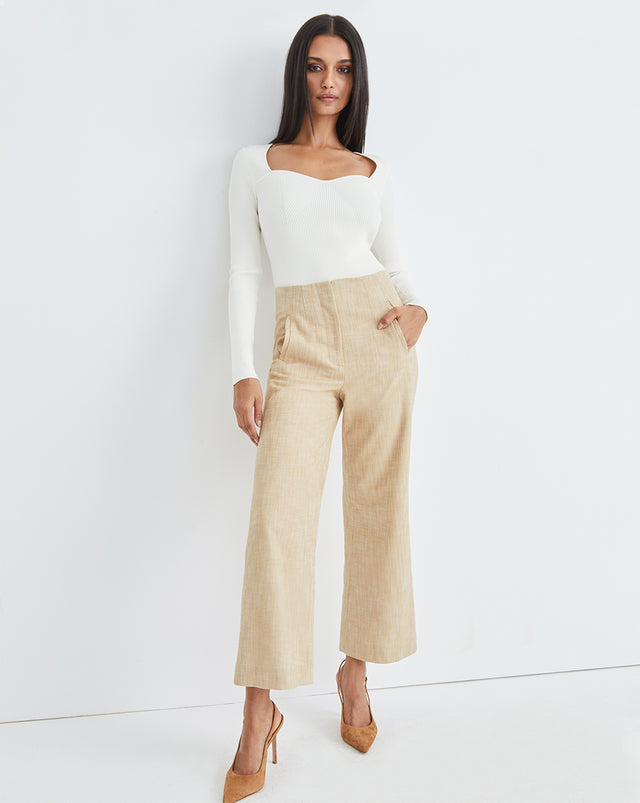 Buy Men CreamColoured MidRise Clean Look Cropped Trousers online   Looksgudin