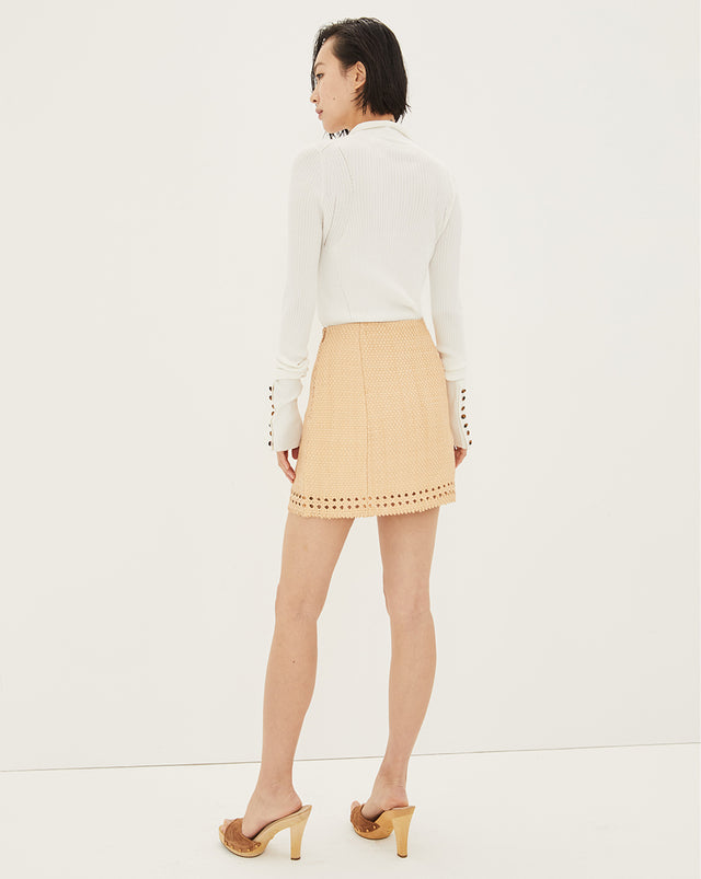 Faedra Leather Skirt