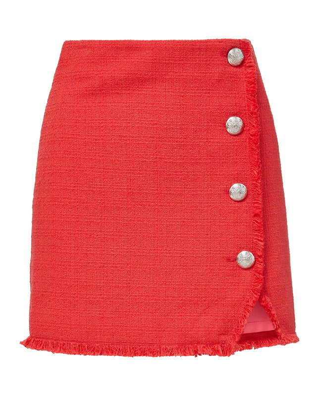 Shona Tweed Miniskirt - Watermelon - 4