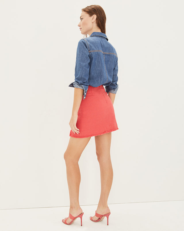 Shona Tweed Miniskirt - Watermelon - 2