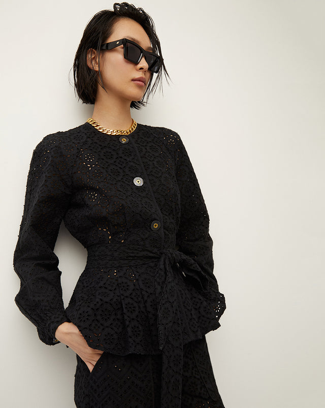 Kapnos Eyelet Jacket | Veronica Beard