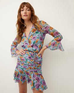 Sean Floral-Print Dress - Lake Blue Multi