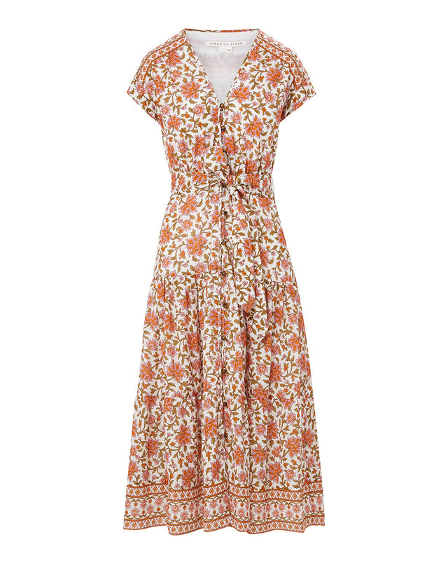 Lexington Floral Block-Print Dress | Veronica Beard