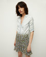 Taras Floral-Silk Skirt