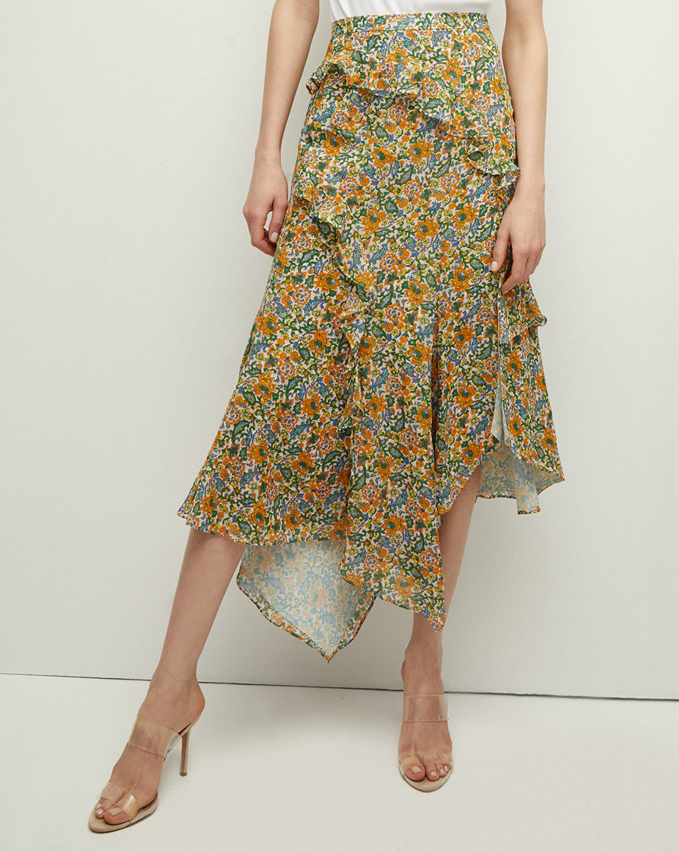Eleonora Floral-Print Skirt | Veronica Beard