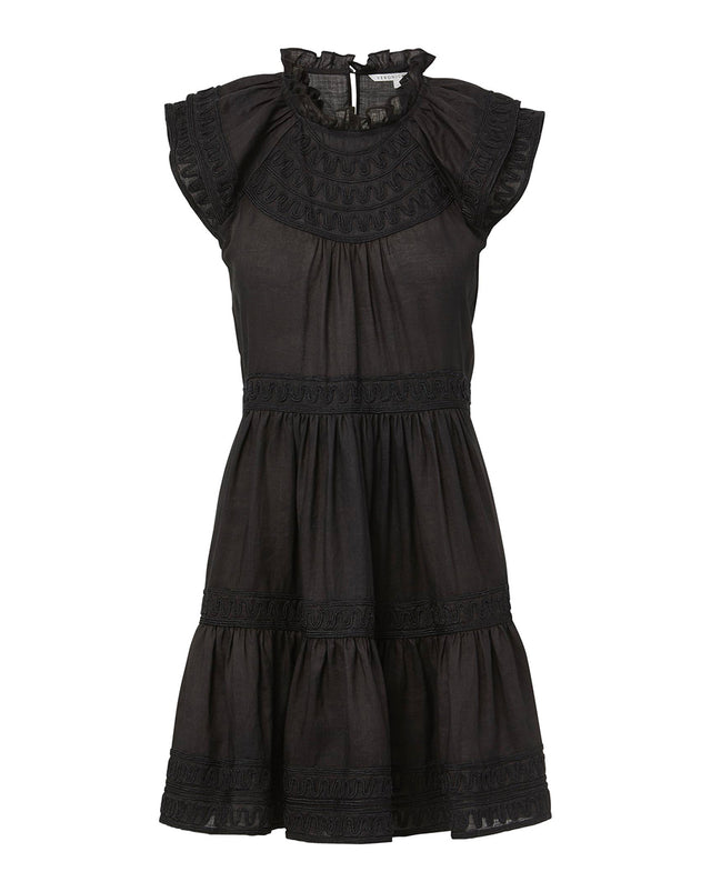Keely Tiered Dress - Black - 9