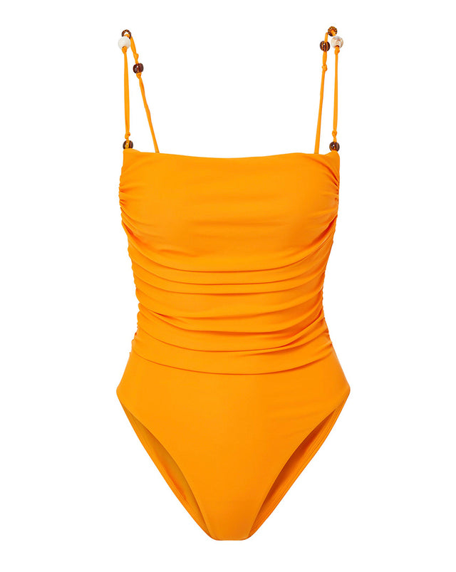 Cynzia One-Piece Swimsuit - Hot Orange - 5