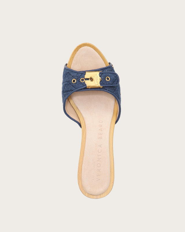 Lolli Denim Platform-Heel Sandal - Blue - 3
